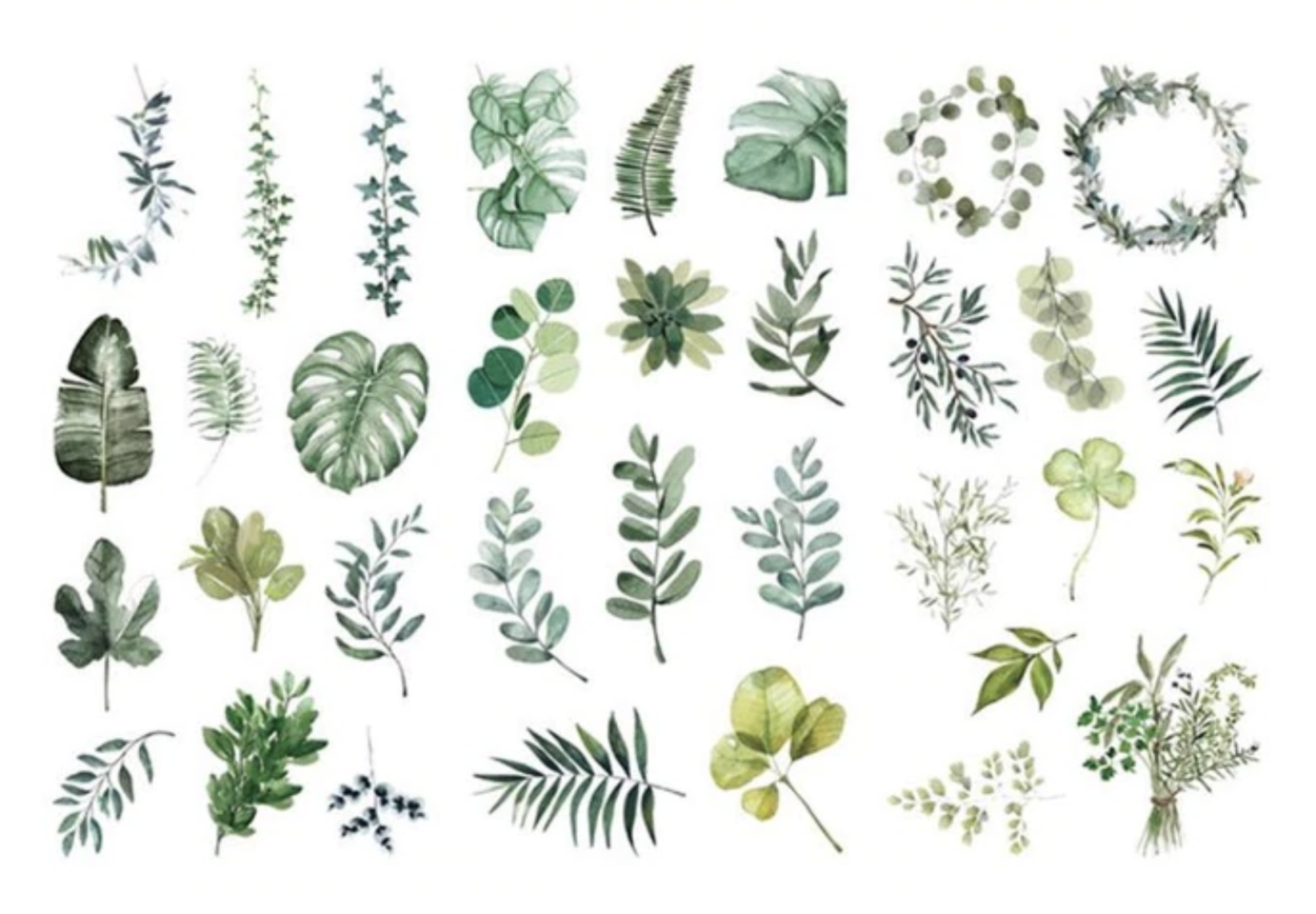 Наклейки в виде растений