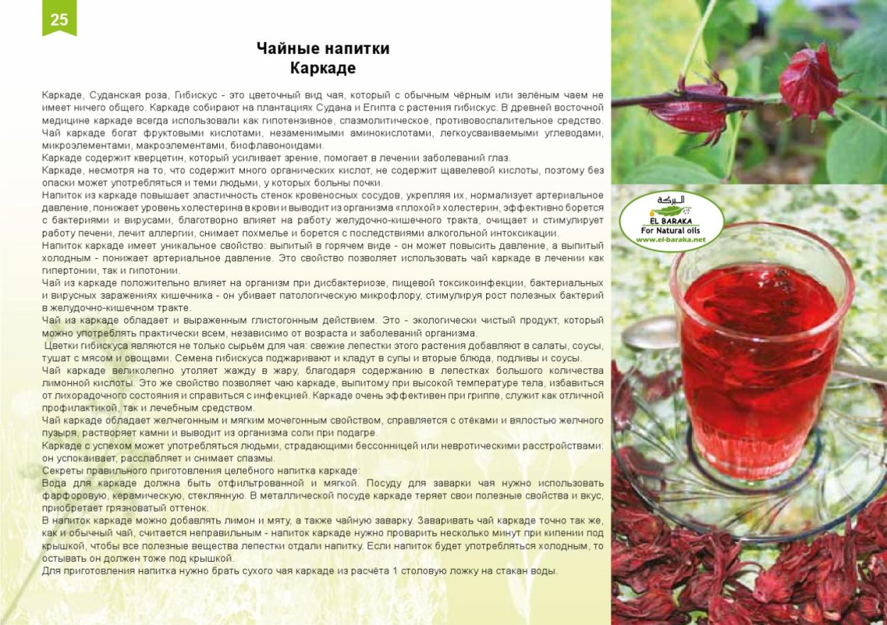 Характеристика чая каркаде