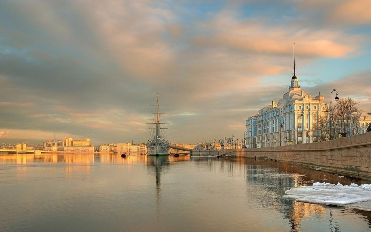 Река Нева в Петербурге пейзаж