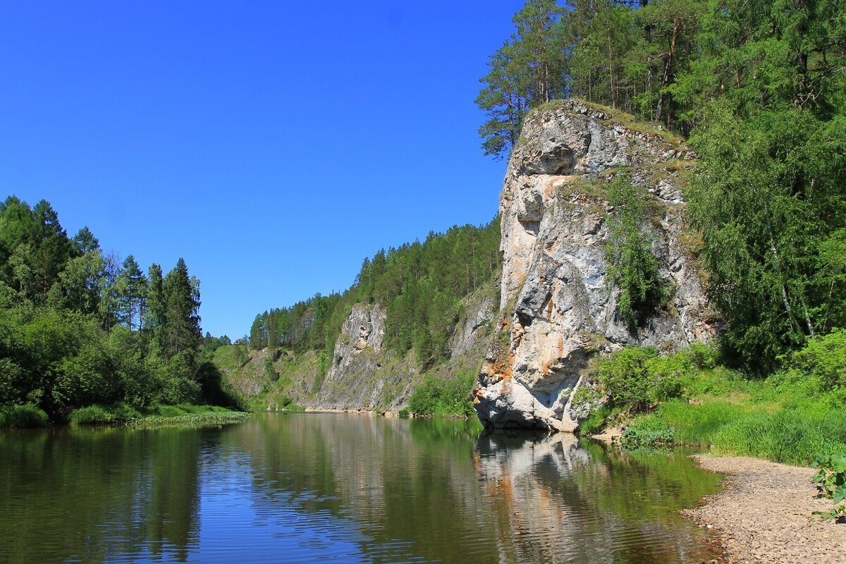 Река Чусовая весной