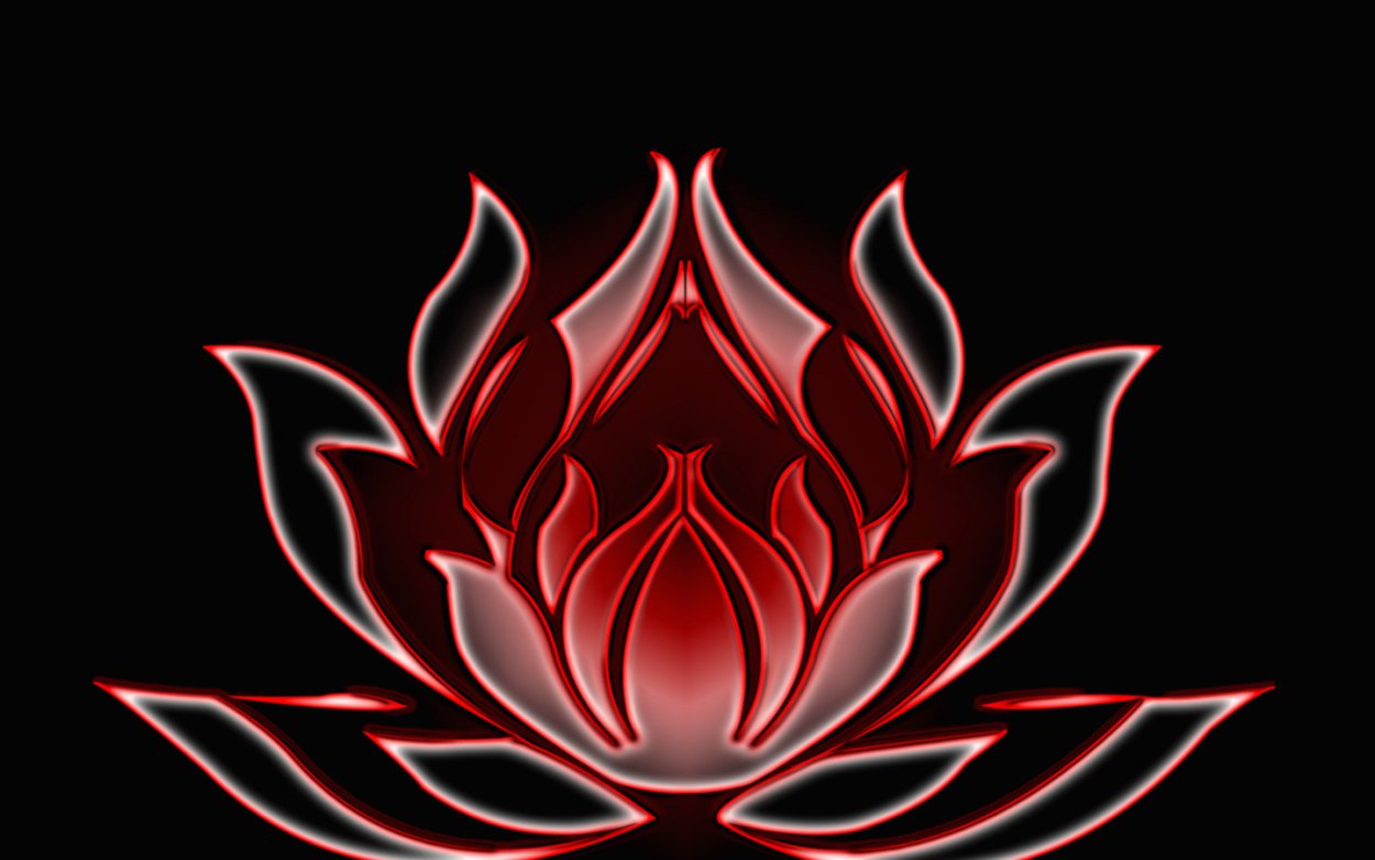 Логотип клана чёрный Лотос