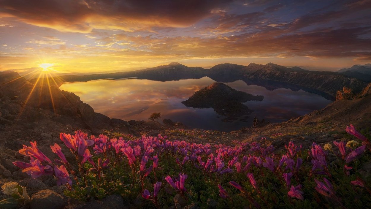 Закат в горах