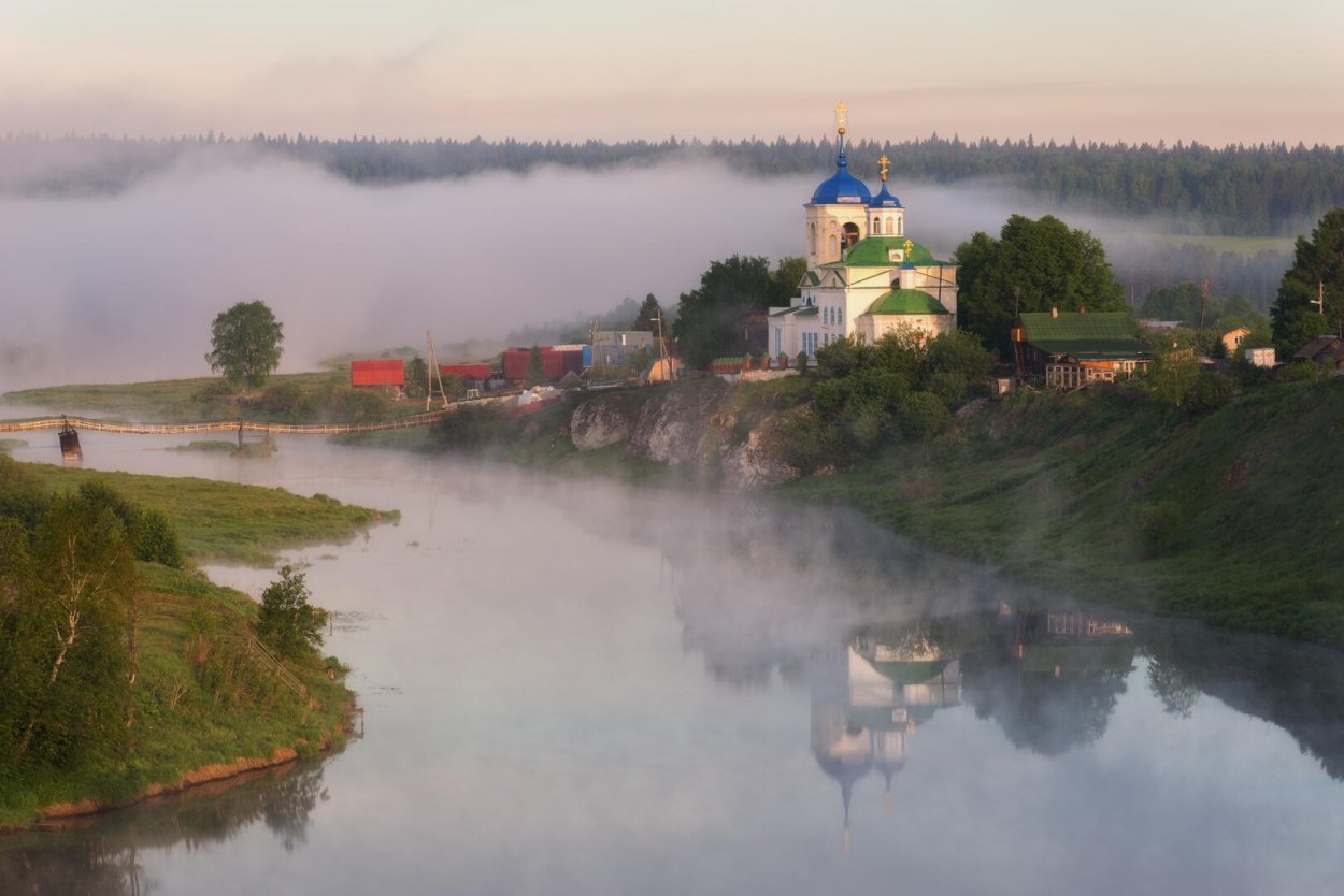 Коуровская Слобода на реке Чусовая