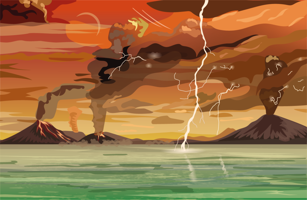 Архейская Эра вулканы