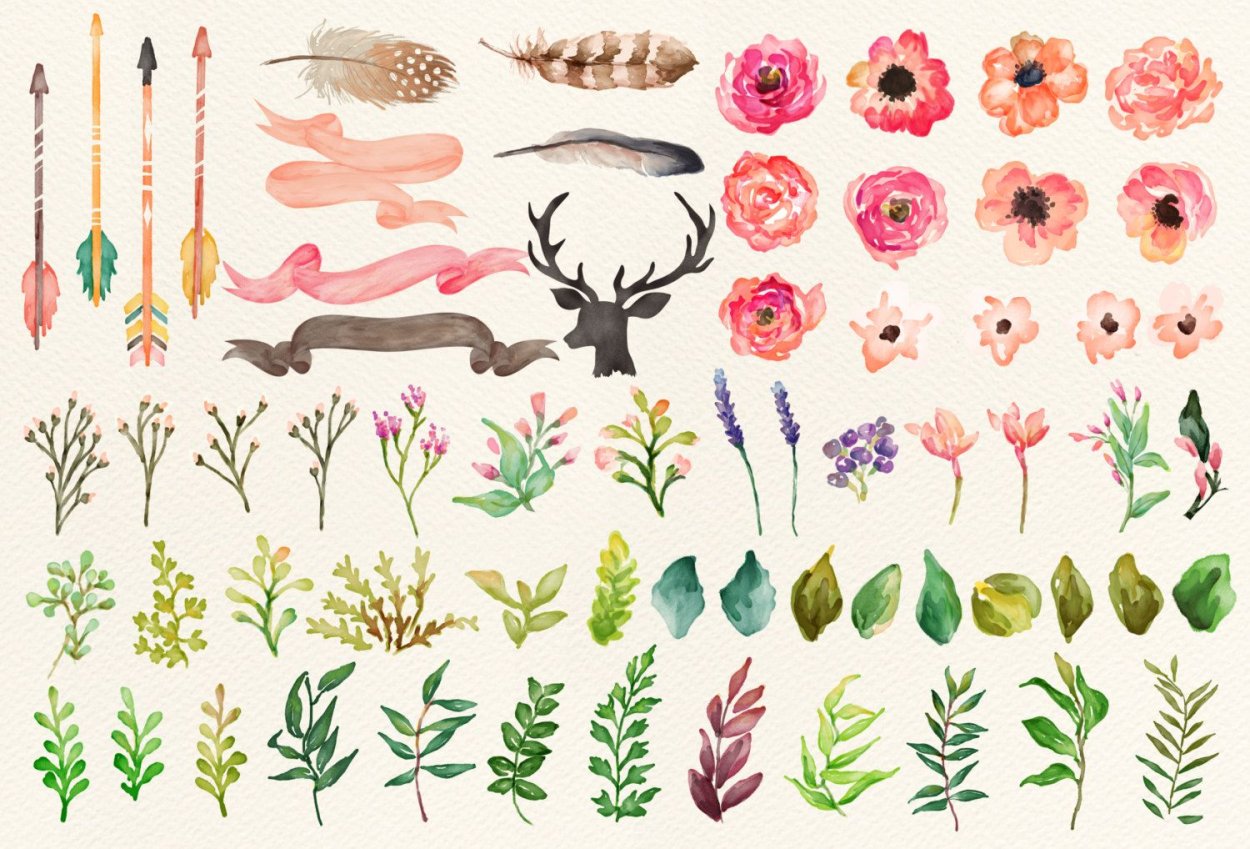 Красивые наклейки растения