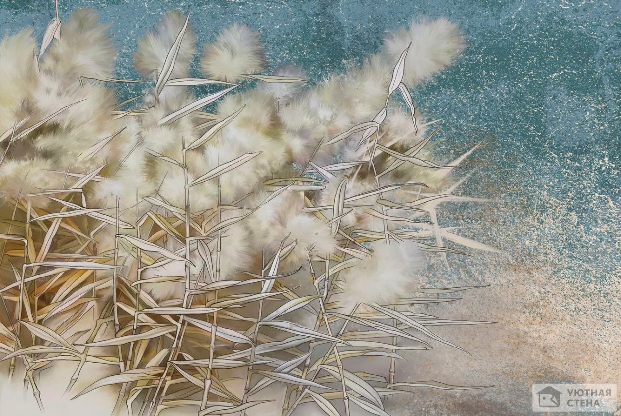 Панно из пуха камыша