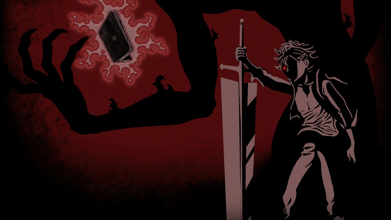 Черный Клевер на рабочий стол 4к