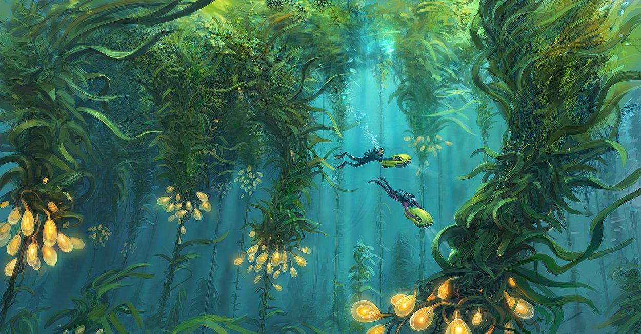 Сабнатика лес водорослей