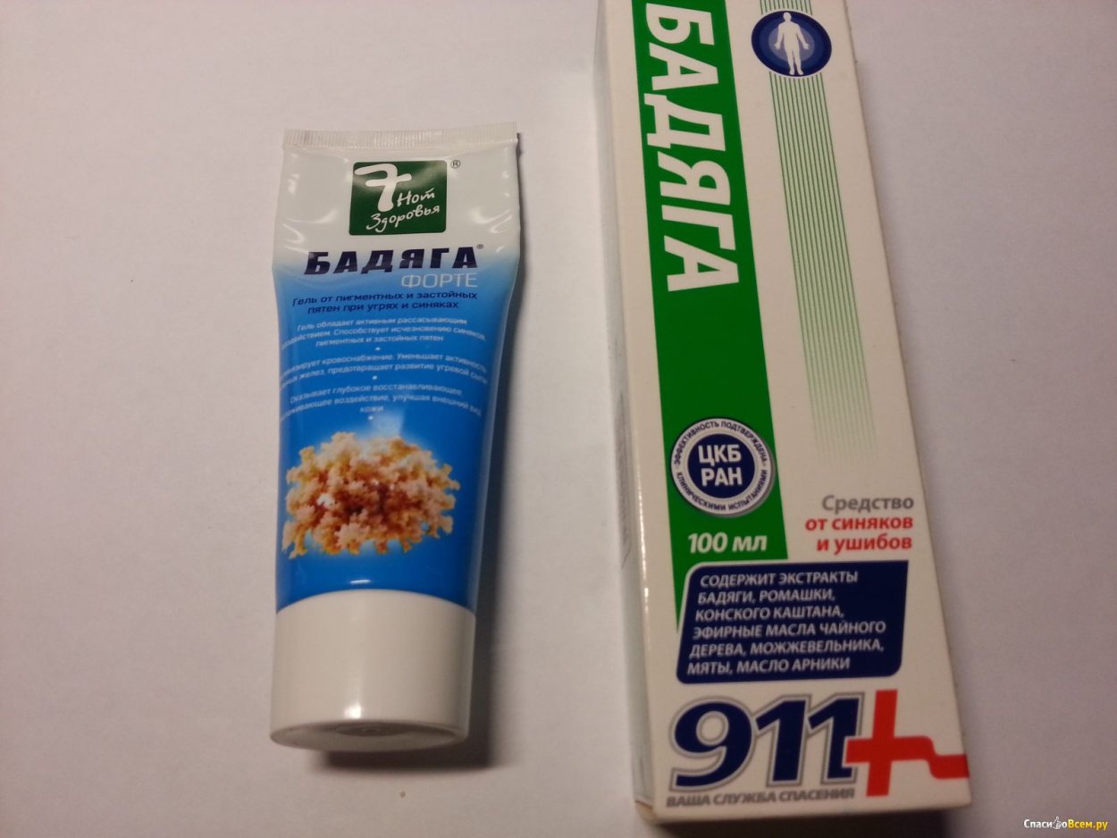 Бадяга гель от ушибов