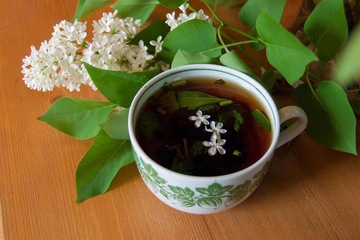 Чай с черемухой
