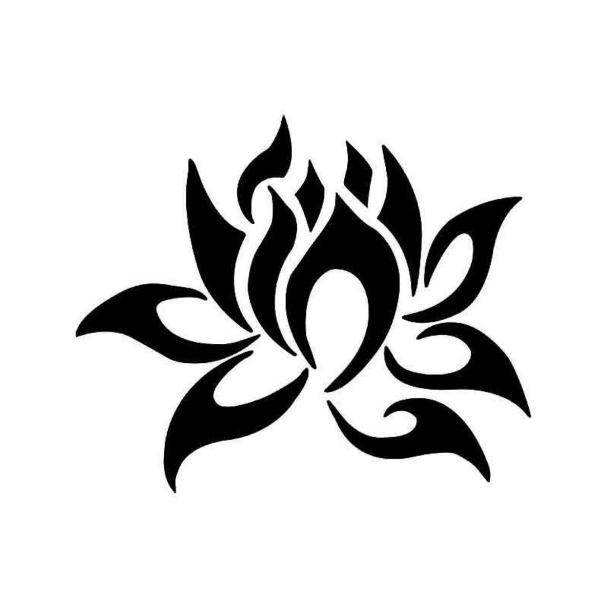 Лотос чёрно белый