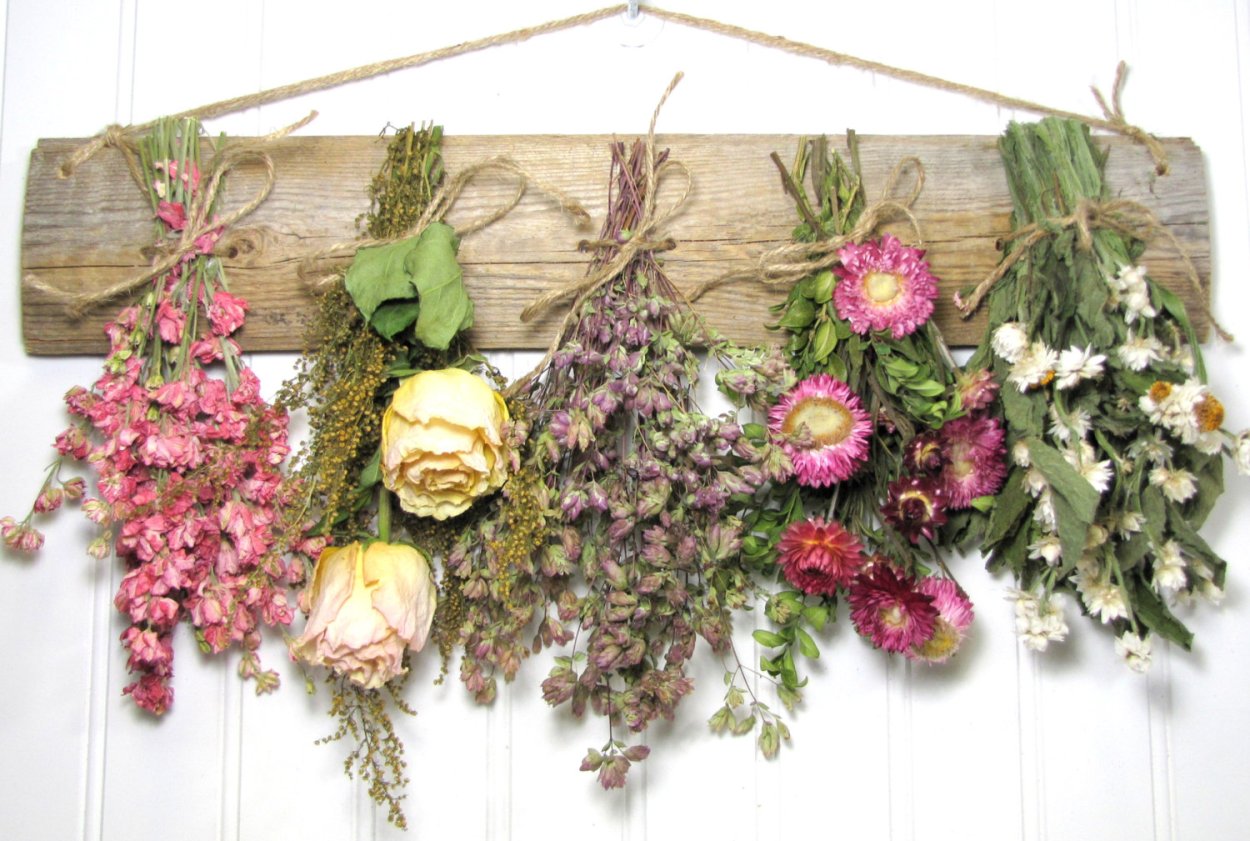 Сухоцветы в интерьере