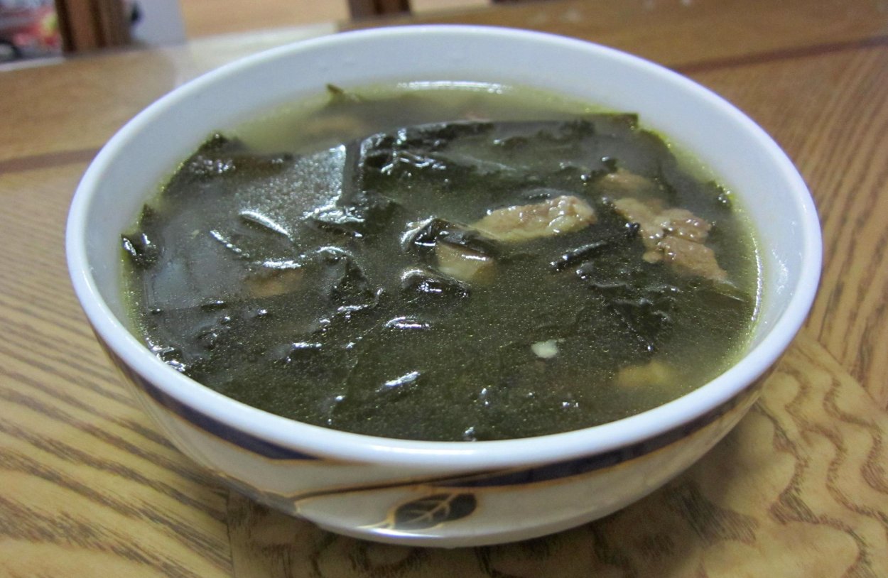 Суп с морской капустой