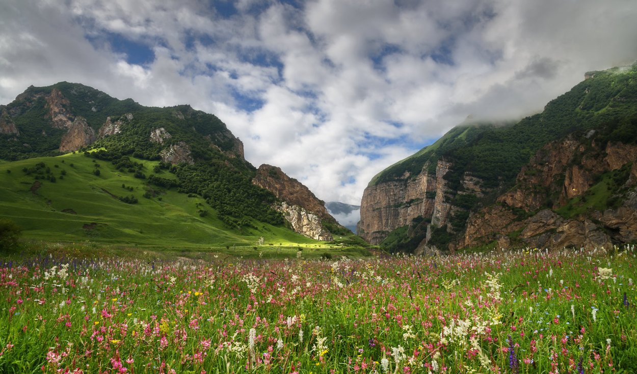 Кавказ горное ущелье Чегем