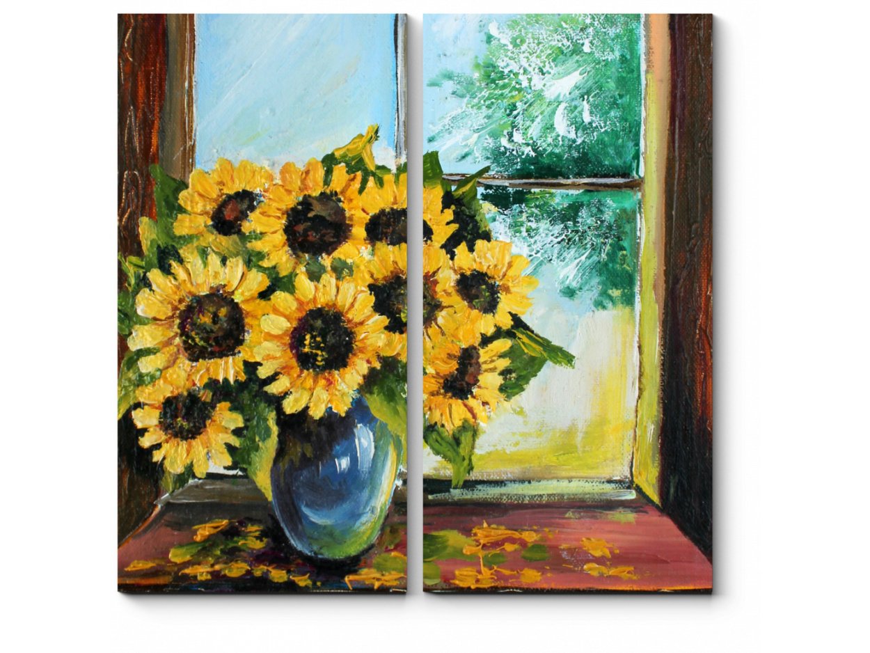 Подсолнухи в вазе