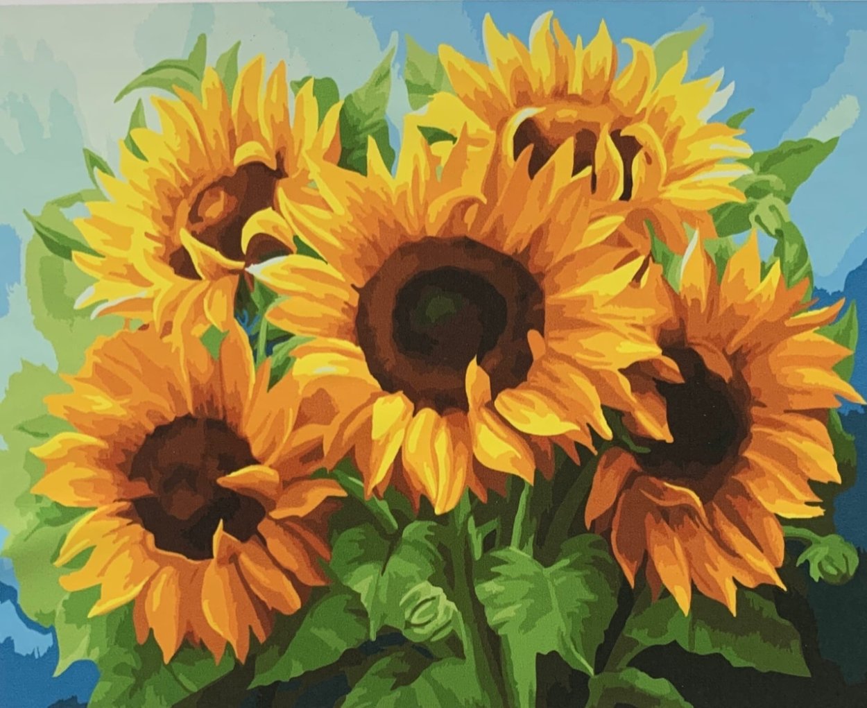 Алмазная мозаика Подсолнухи 40х50