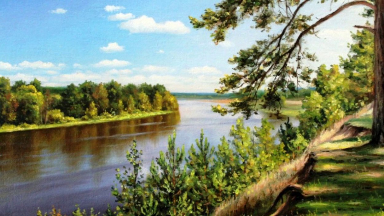 Живопись летние пейзажи природы-Алексей Сычев