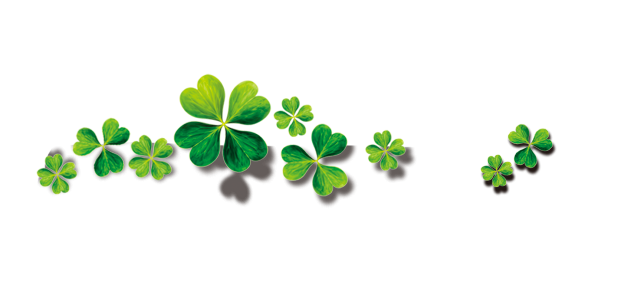 Ирландский Клевер четырехлистный символ