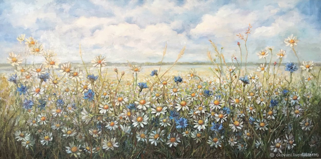 Поле с васильками