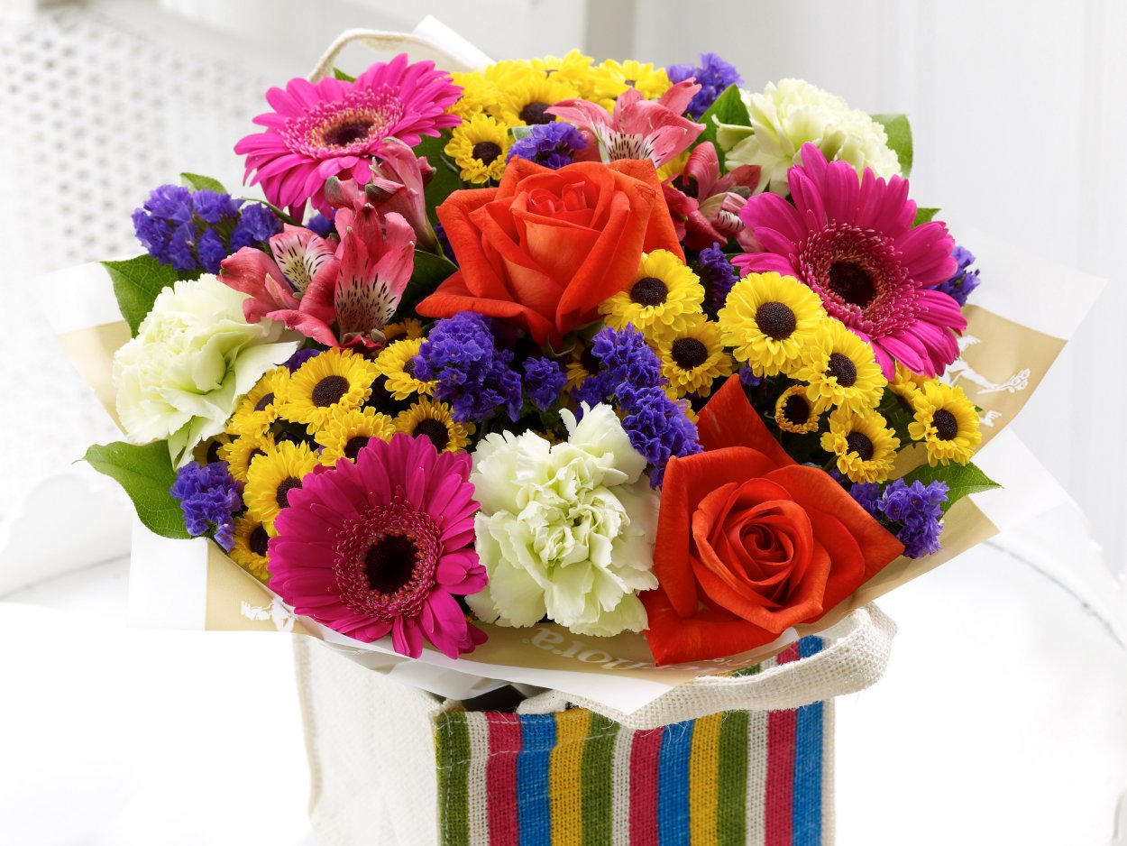 Хризантема кустовая микс