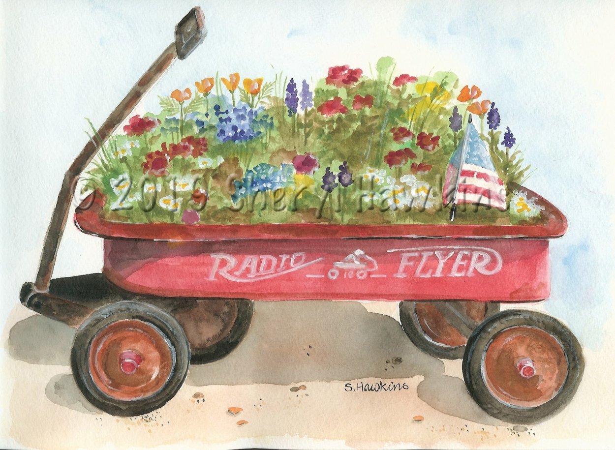 Паровозик из Ромашково с вагонами