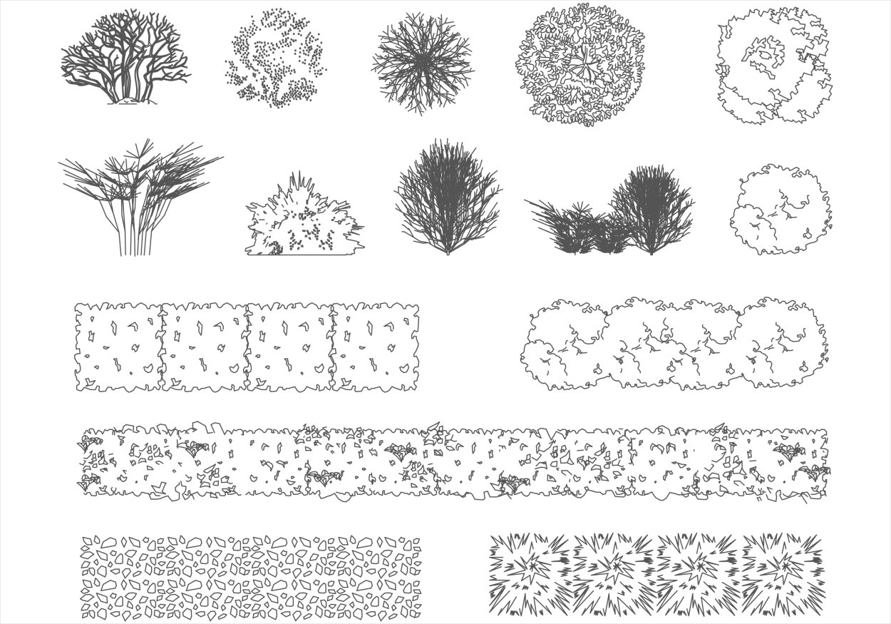 Антураж стаффаж кусты сбоку