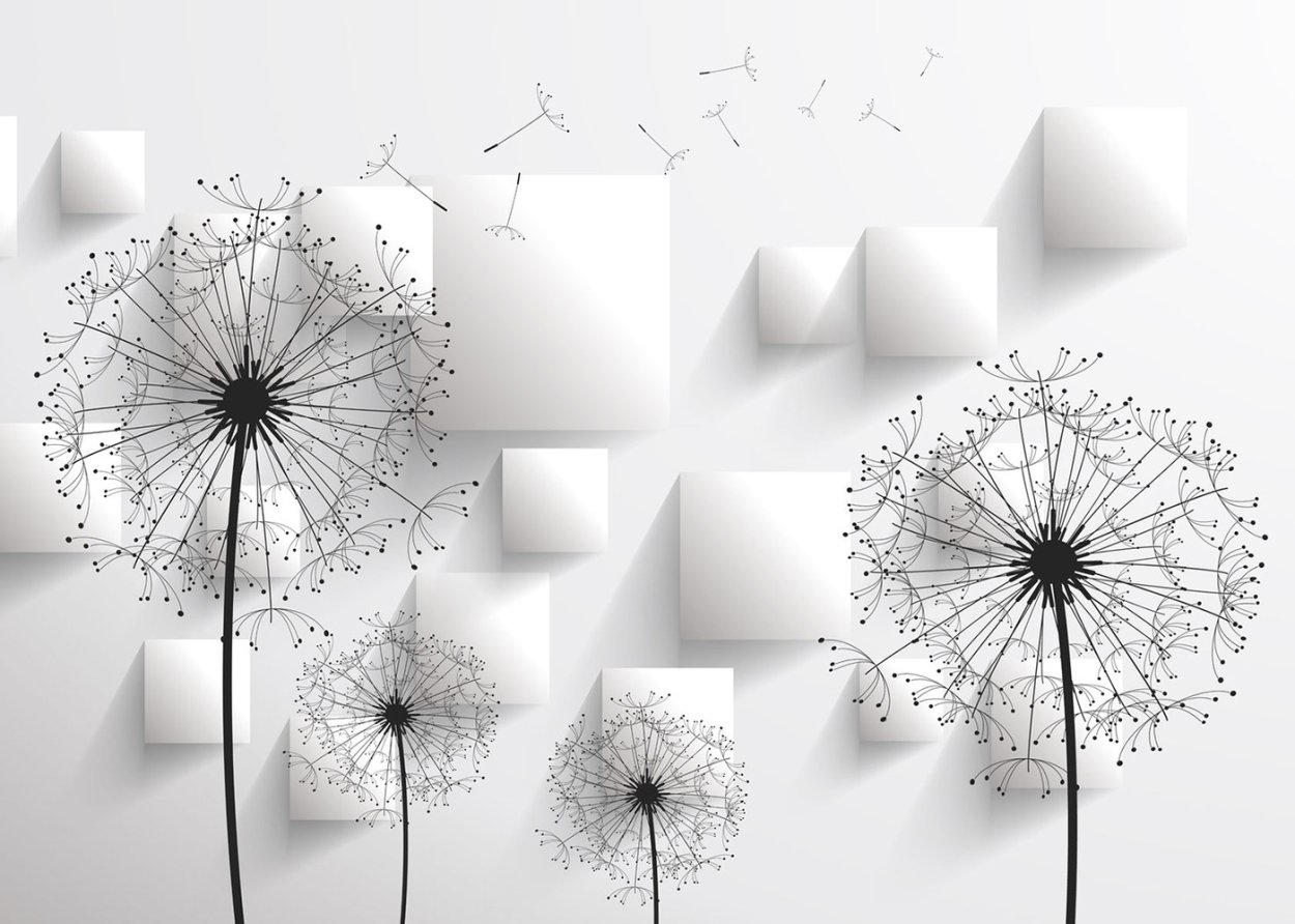 Обои одуванчики на стену