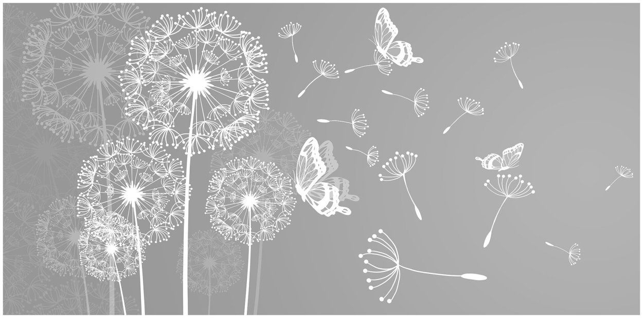 Обои одуванчики на стену