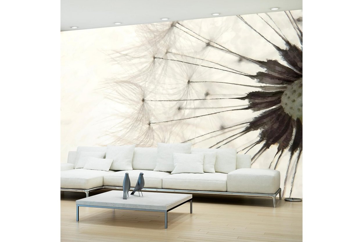 Рисуем одуванчики на стене