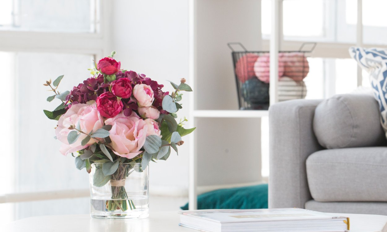 Букет в интерьере