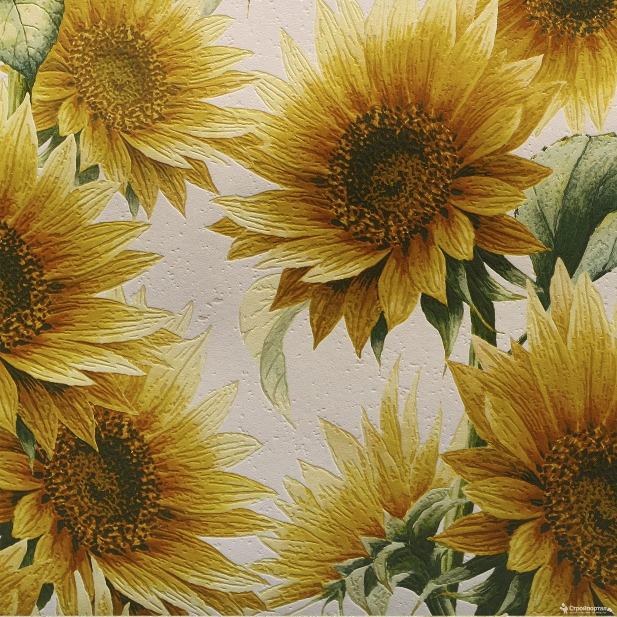 Обои бумажные Подсолнухи