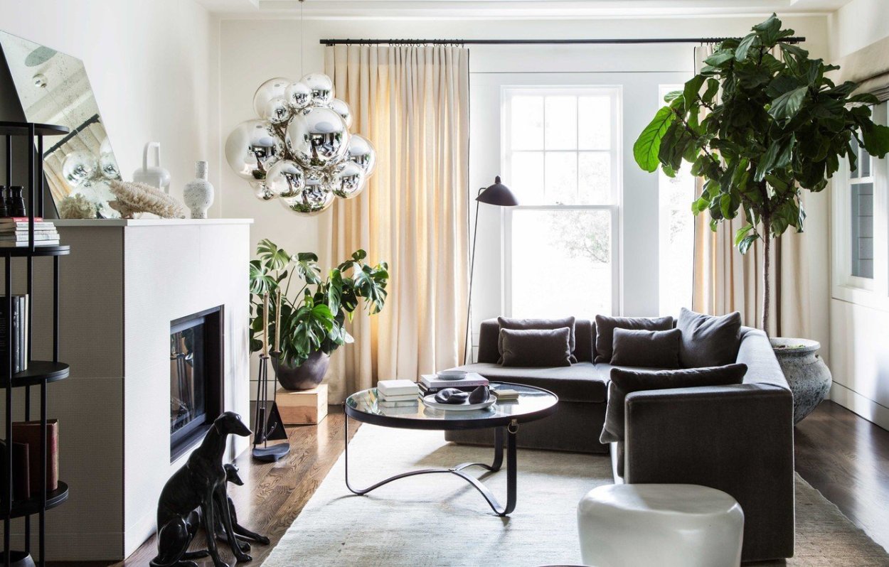 Гостиная с растениями