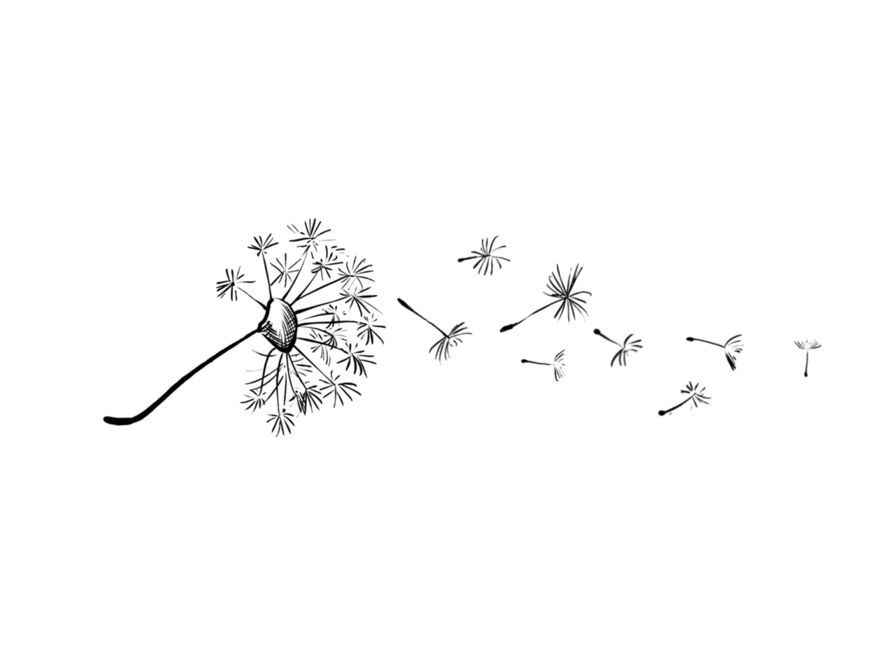 Одуванчик тату эскизы