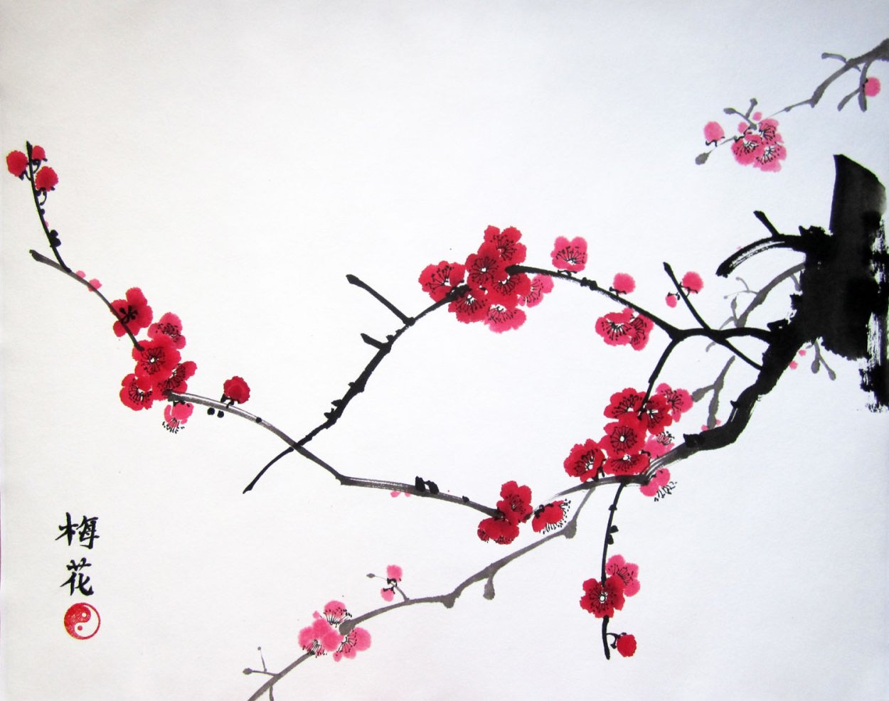 Слива Мэй в китайской живописи