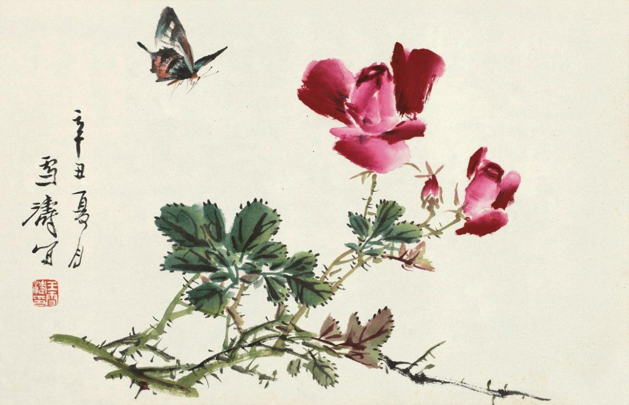 Китайская живопись гохуа стиль Сеи