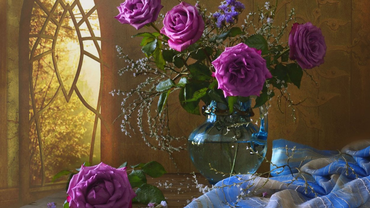 Цветы на окне зимой