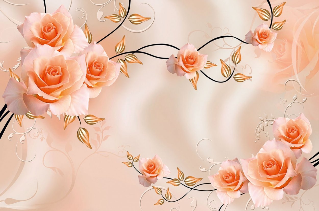 Персиковые цветы