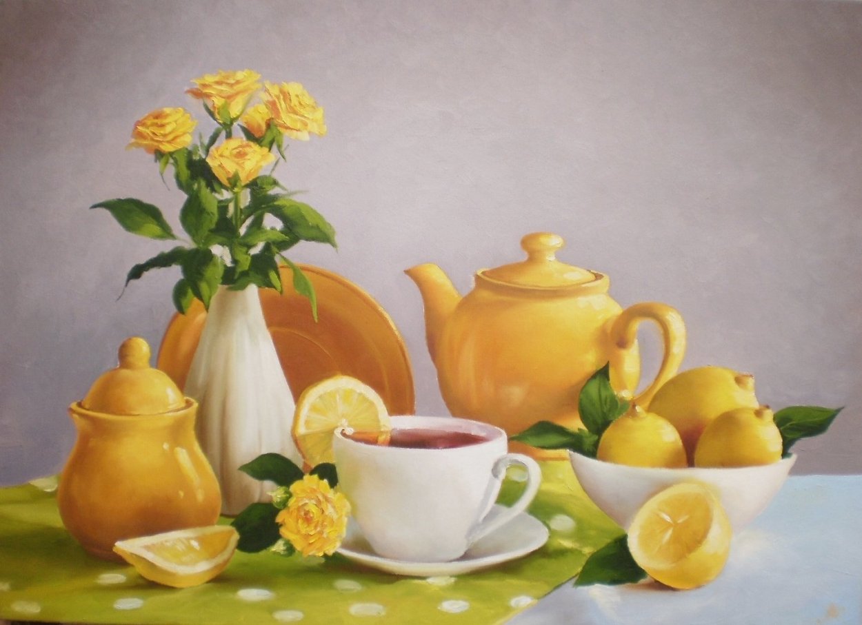 Доброе утро желтые розы