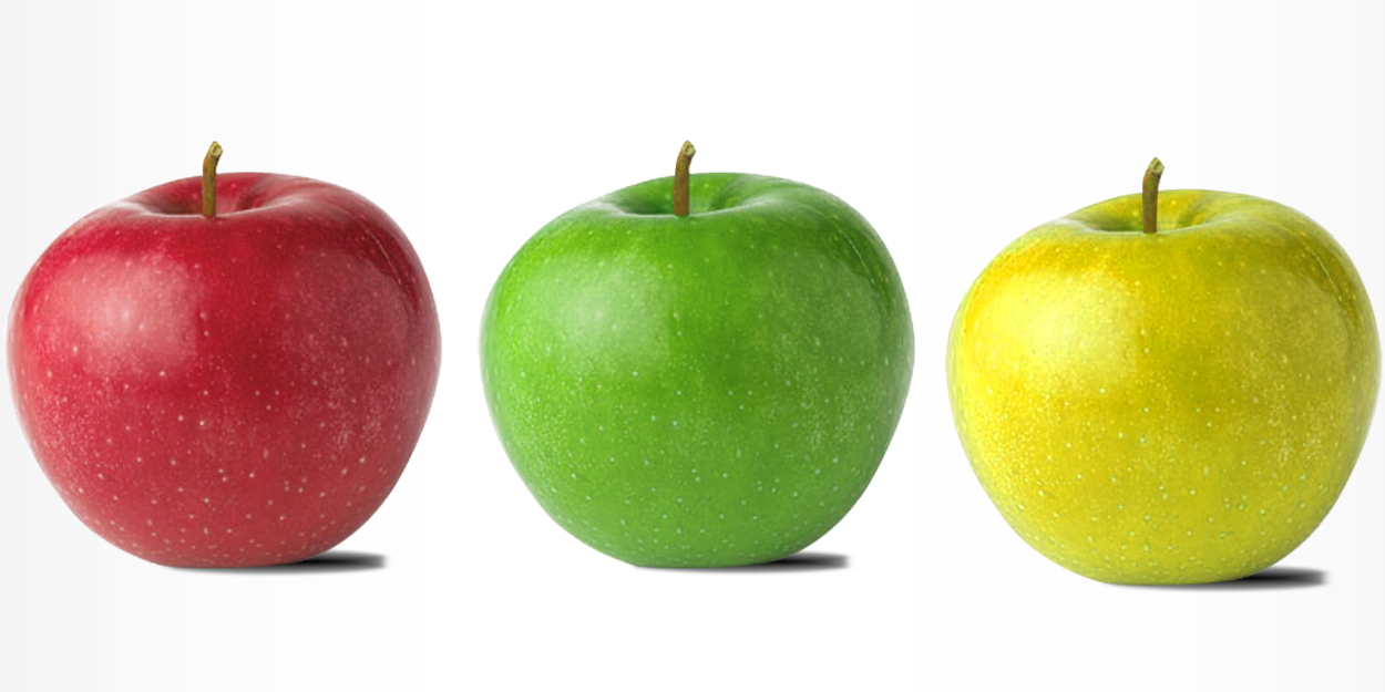 Разноцветные яблоки