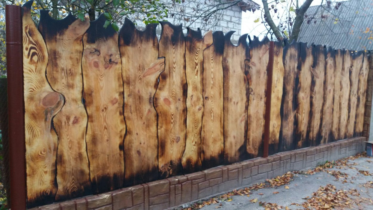 Забор из горбыля