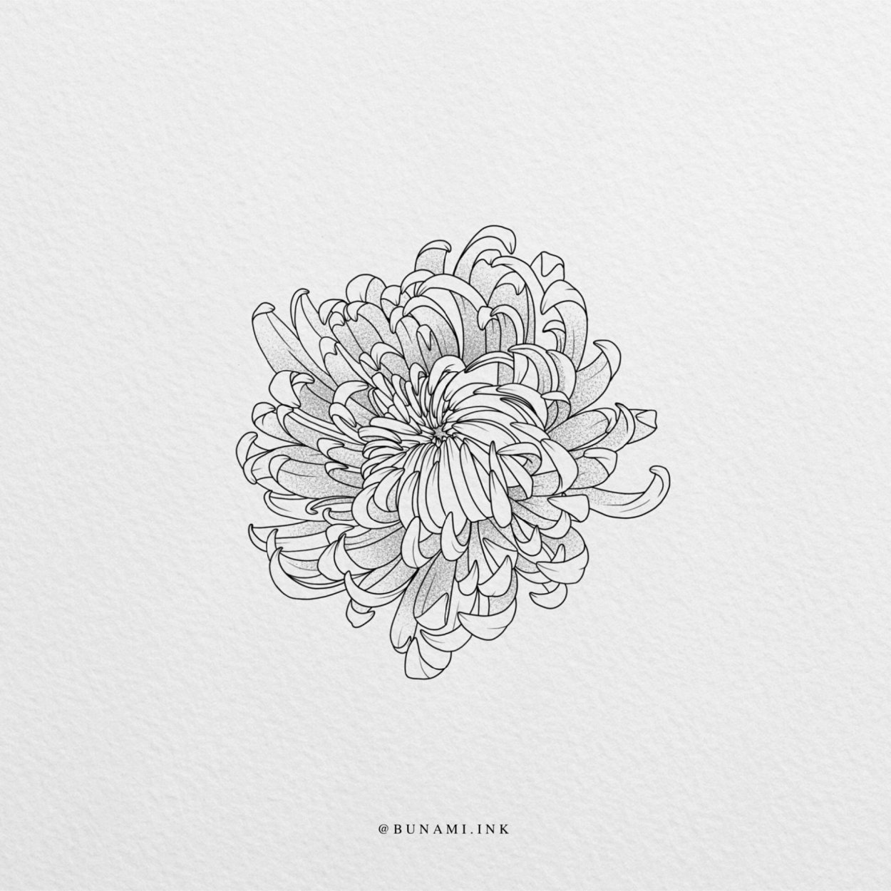 Мини тату Хризантема