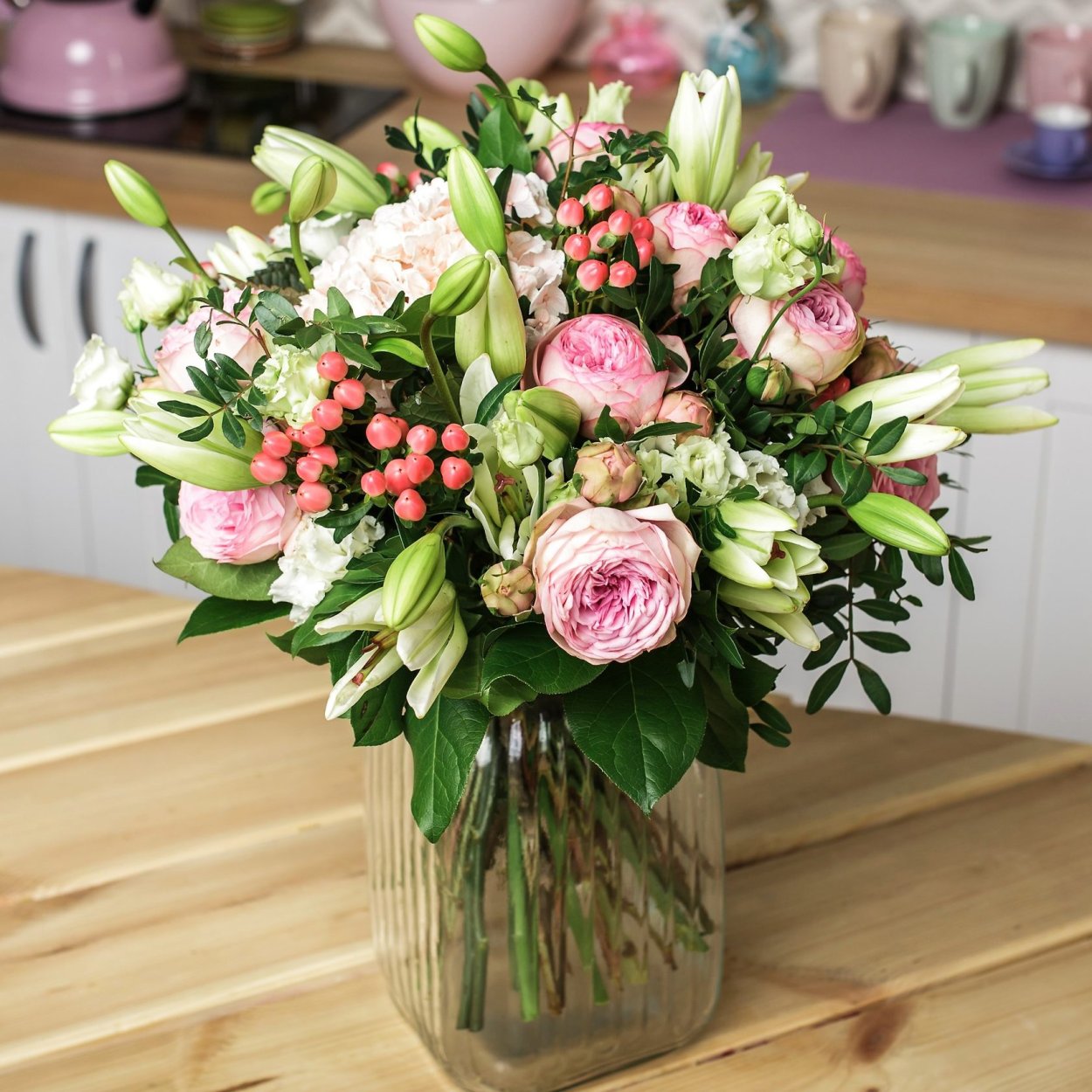 Стильные букеты в коробках