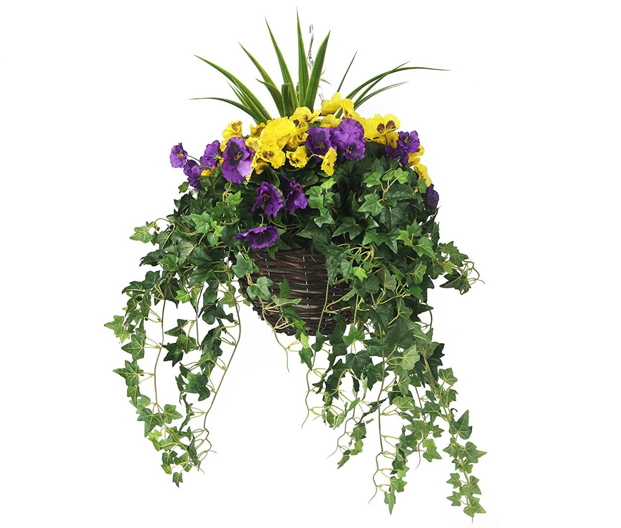 Цветочные композиции в подвесных кашпо