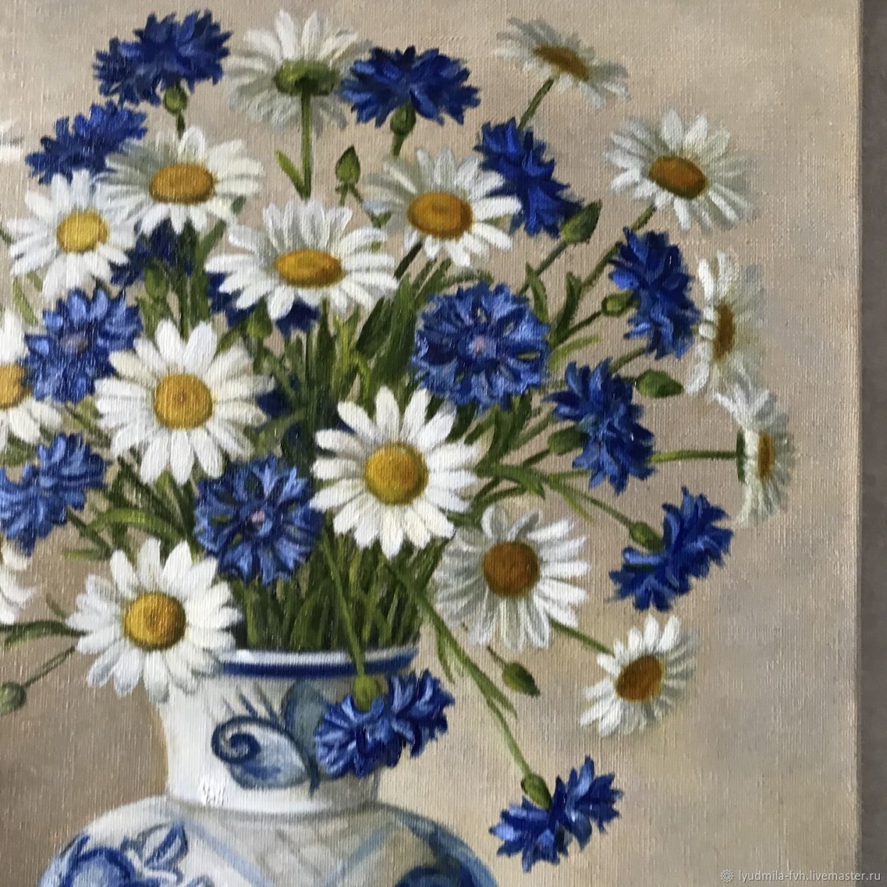 Букет невесты васильки