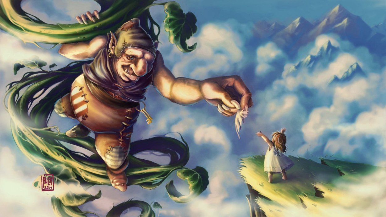 Великан из сказки Джек и бобовое зернышко