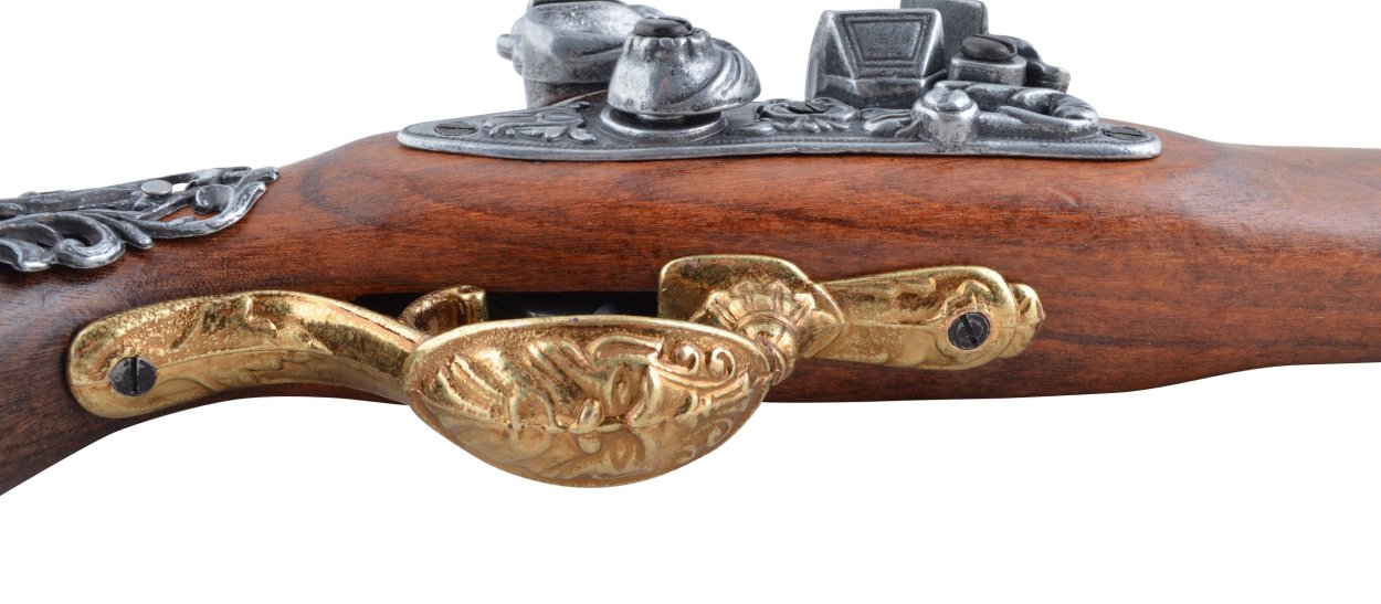 Пистолет кремниевый, 18век, никель