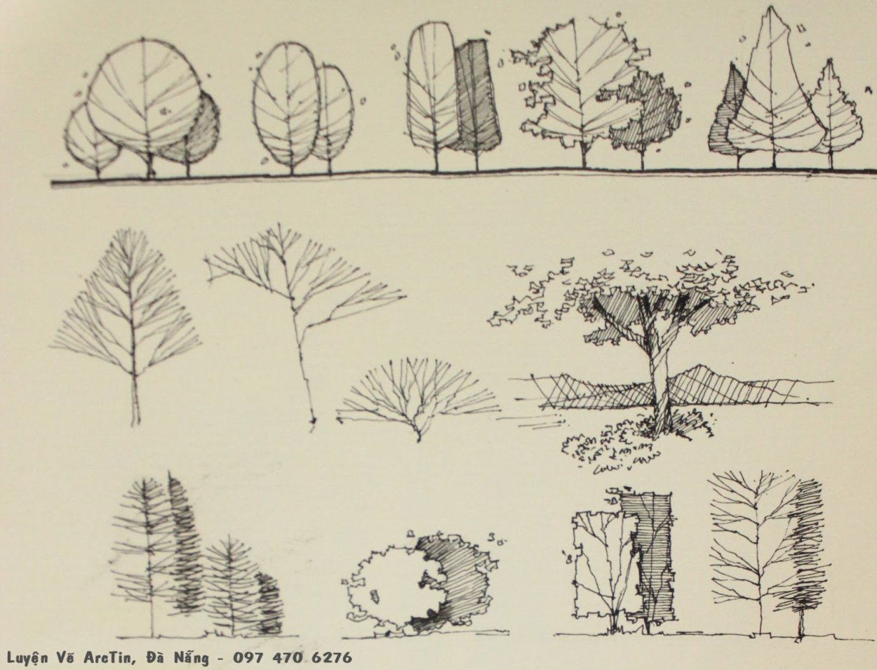 Антураж стаффаж деревья