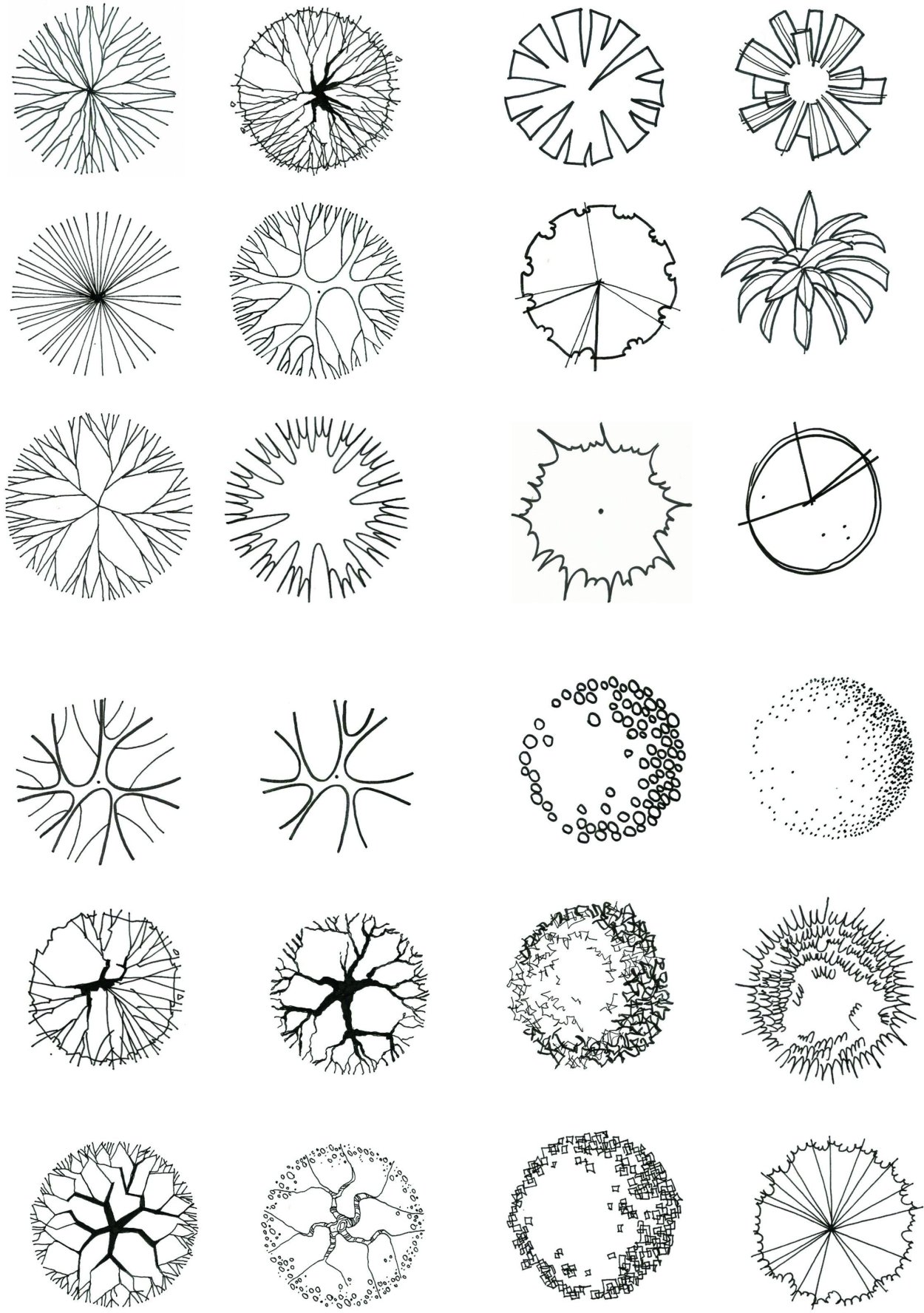 Стаффаж антураж деревья сверху хвойные