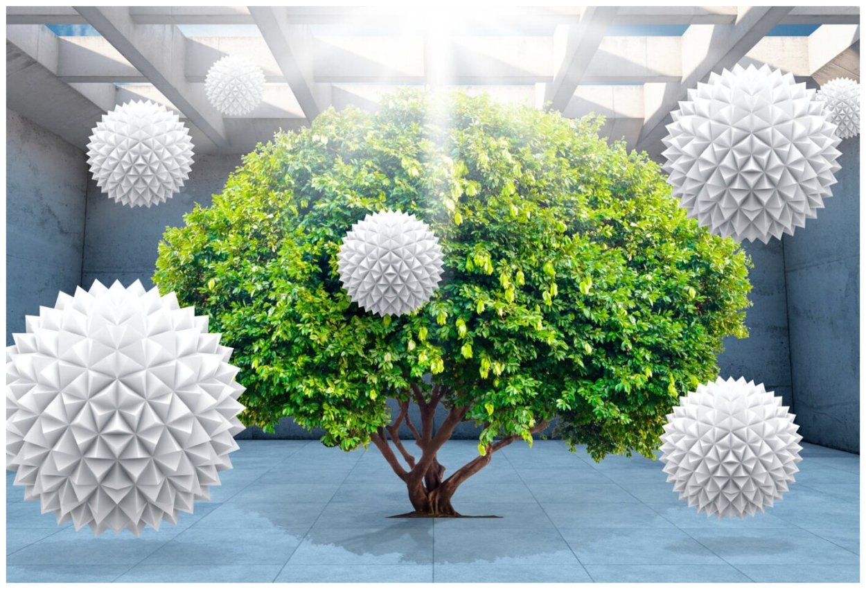 Фотообои колючие шары