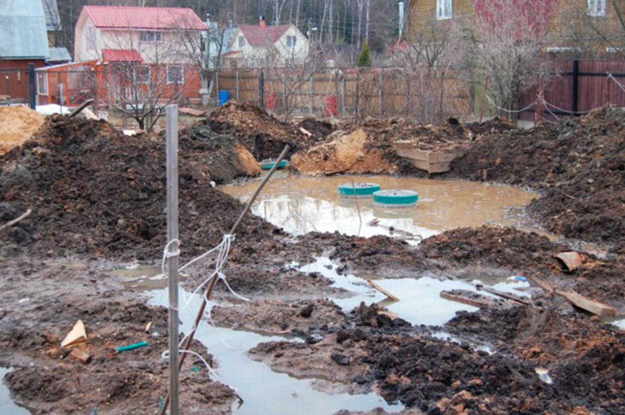 Высокий уровень грунтовых вод